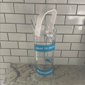 Stephen Powers Absolut Vodka Plastic Drink 1 Liter Pitcher NEAT Happy Hour LOVE